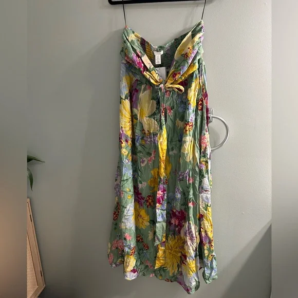 NWT H&M halter cut out floral dress vacation wear - Picture 7 of 10